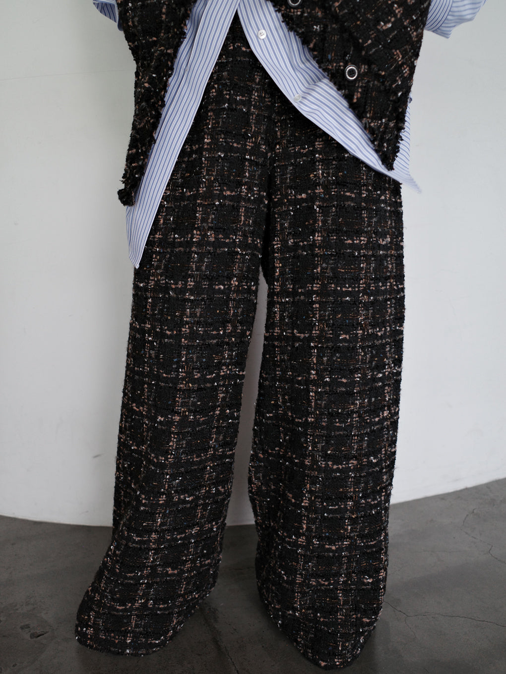 UND TEXTURE TWEED PANTS