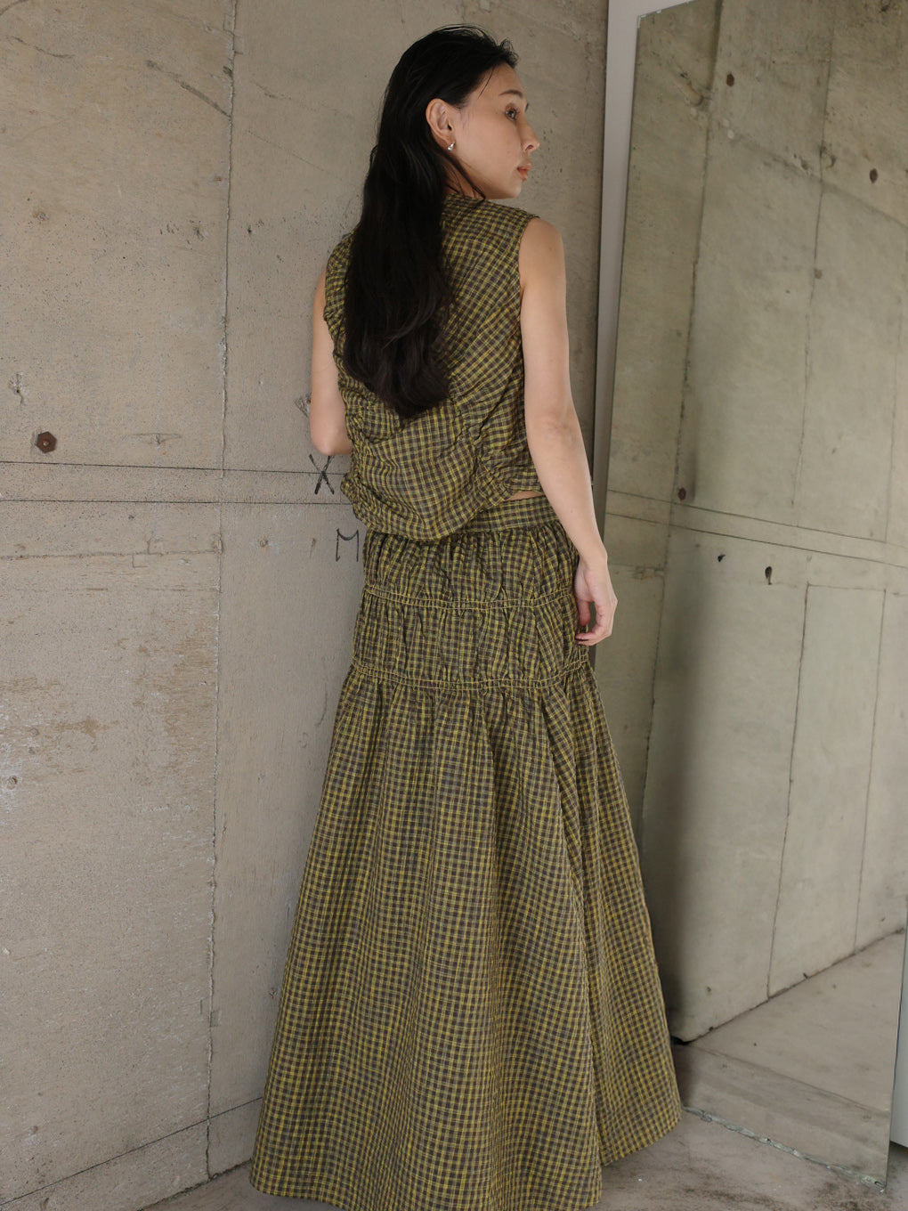 MEDI 2WAY SHIRRING TOP WITH SKIRT