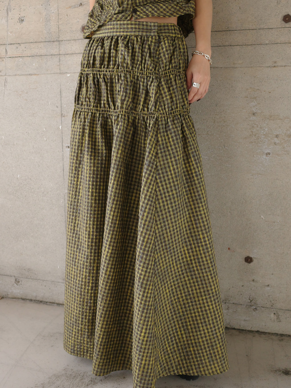 MEDI 2WAY SHIRRING TOP WITH SKIRT