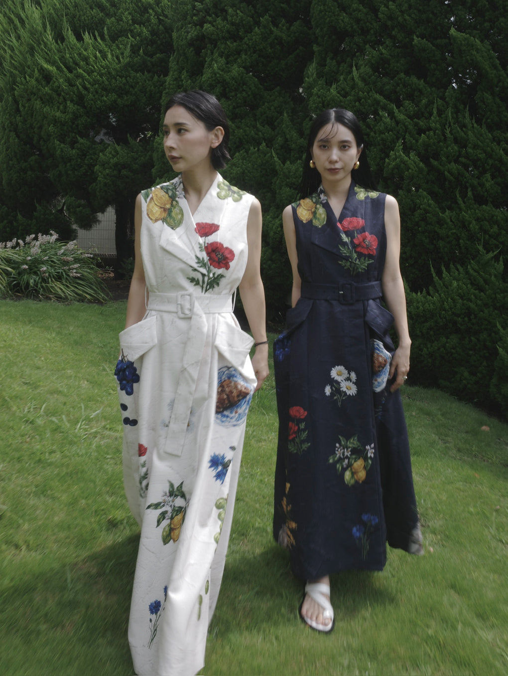 FRENCH MOTIF OIL PAINT DRESS