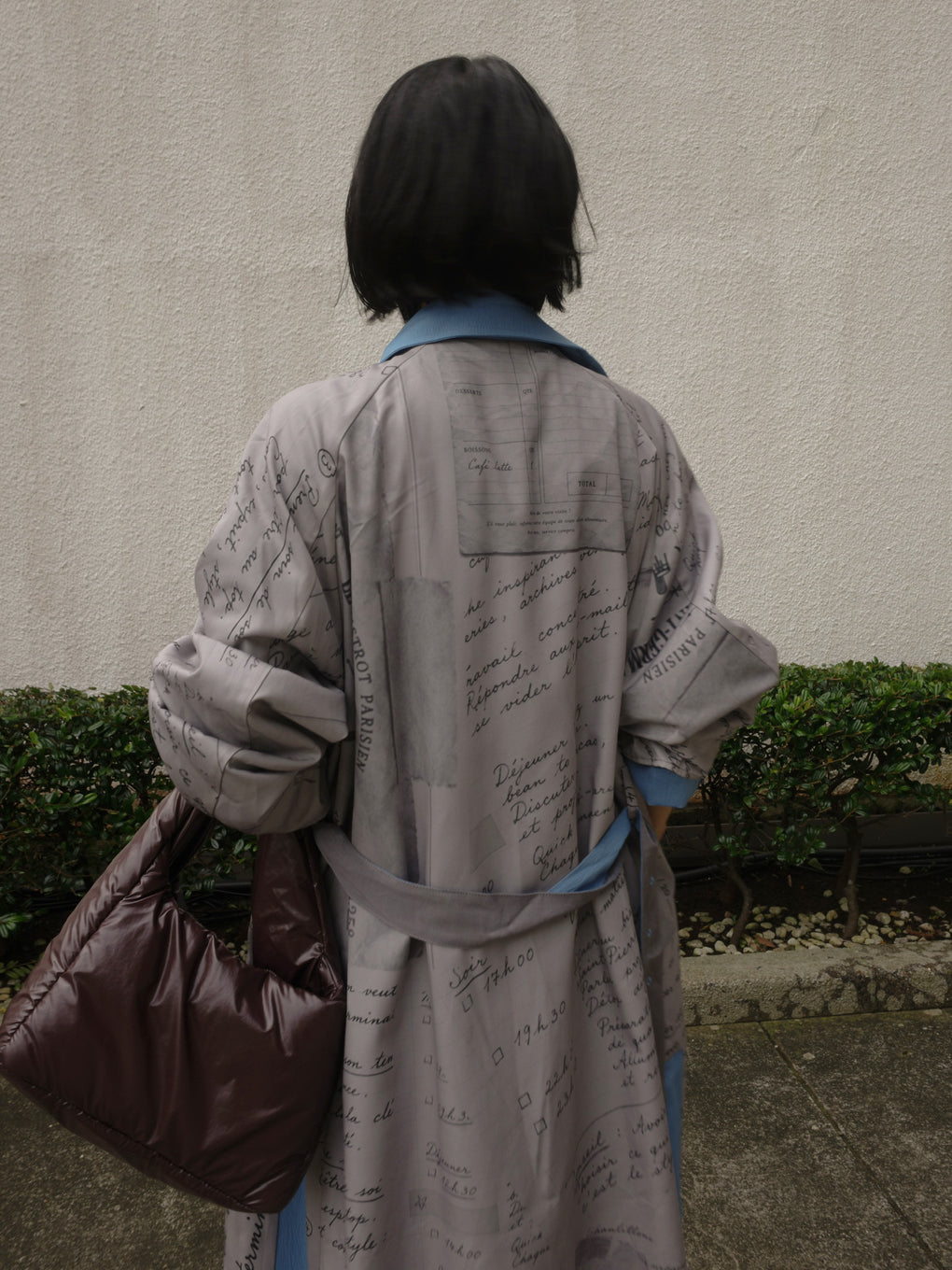 REVERSIBLE PARIS LETTER TRENCH COAT