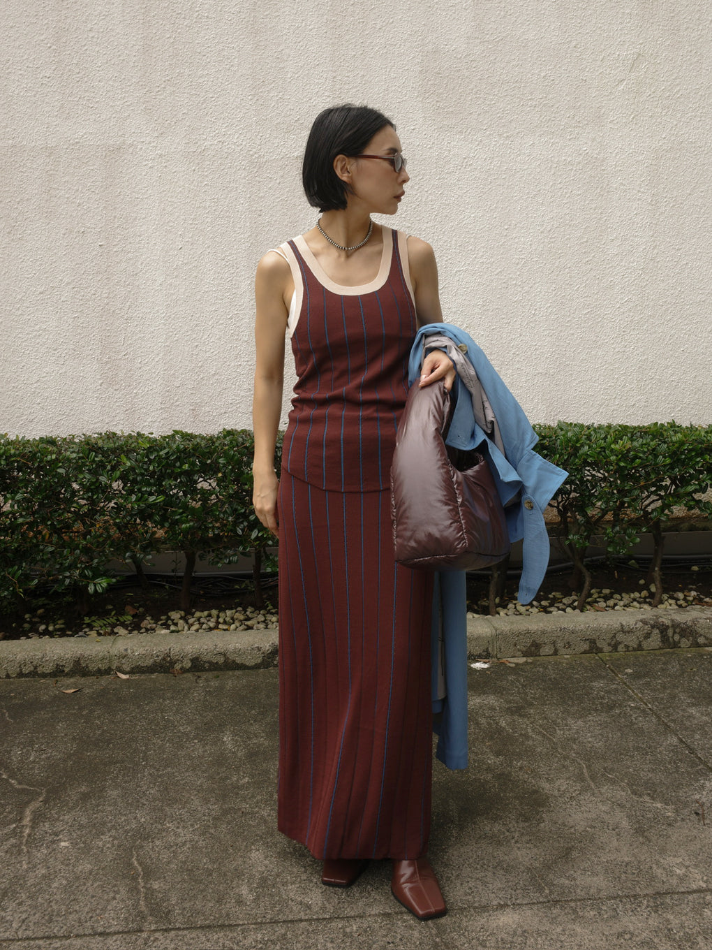 LADY UNIFORM LIKE KNIT SET UP