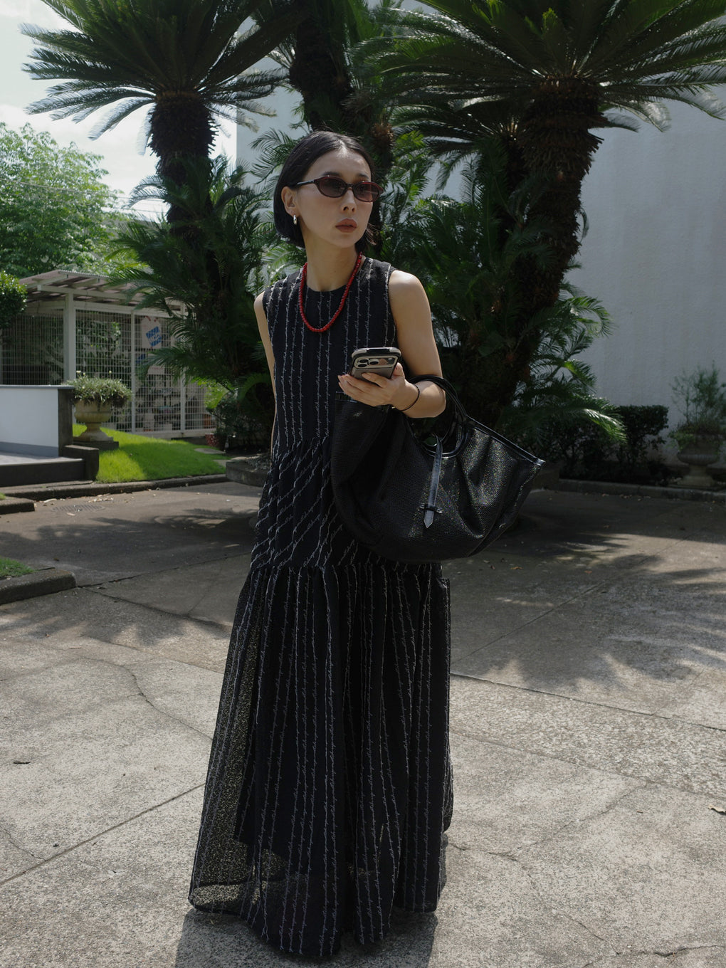 JERRY SHEER TWEED DRESS