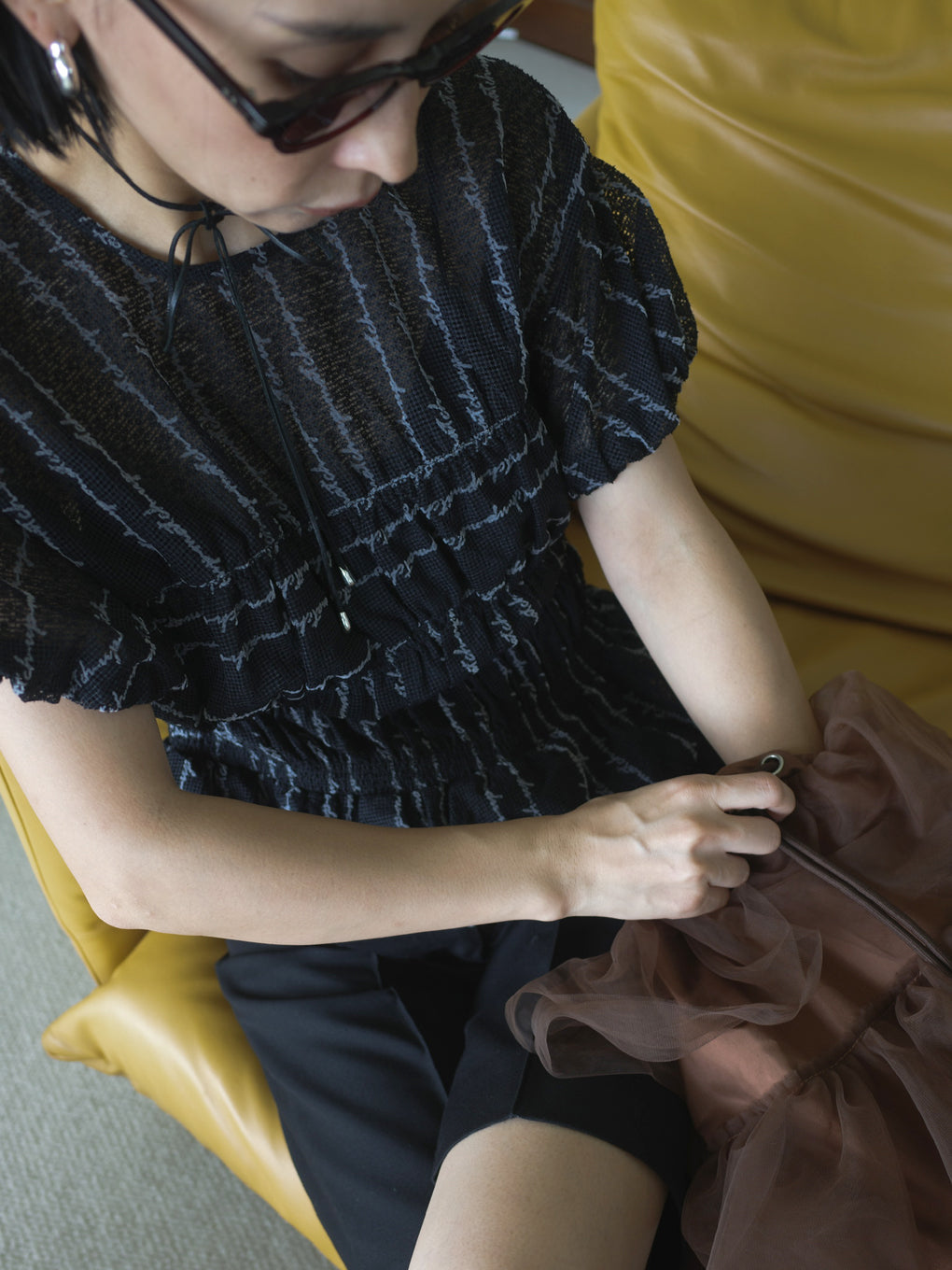 JERRY SHEER TWEED BLOUSE
