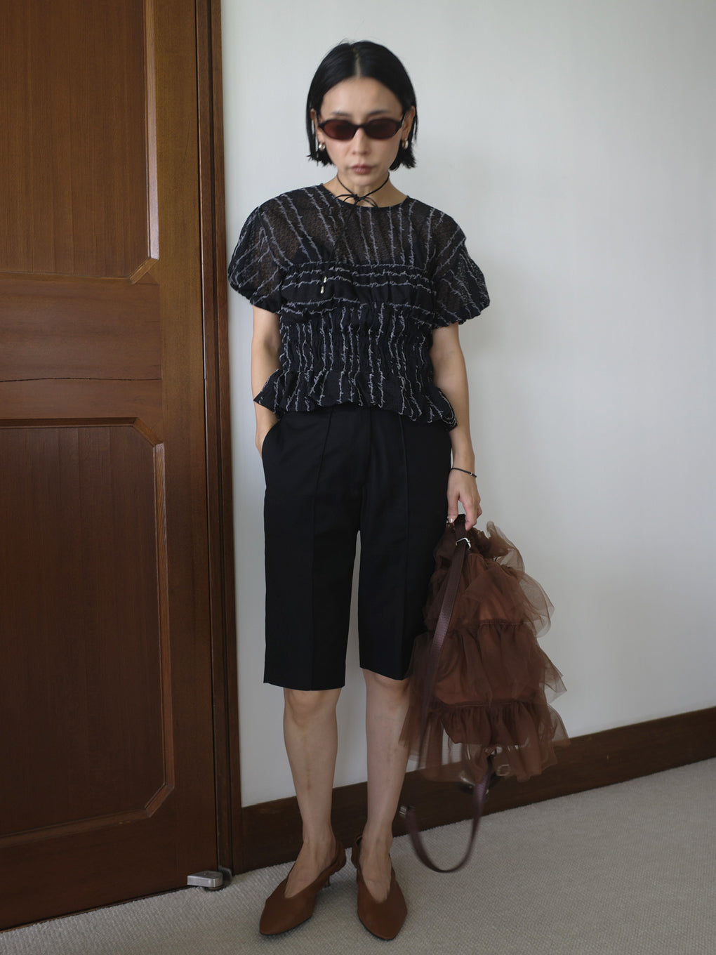 JERRY SHEER TWEED BLOUSE