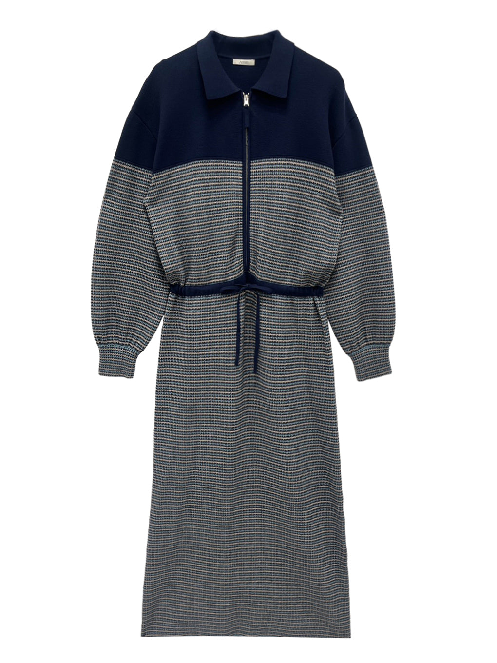 JERSEY LIKE CHECK KNIT DRESS