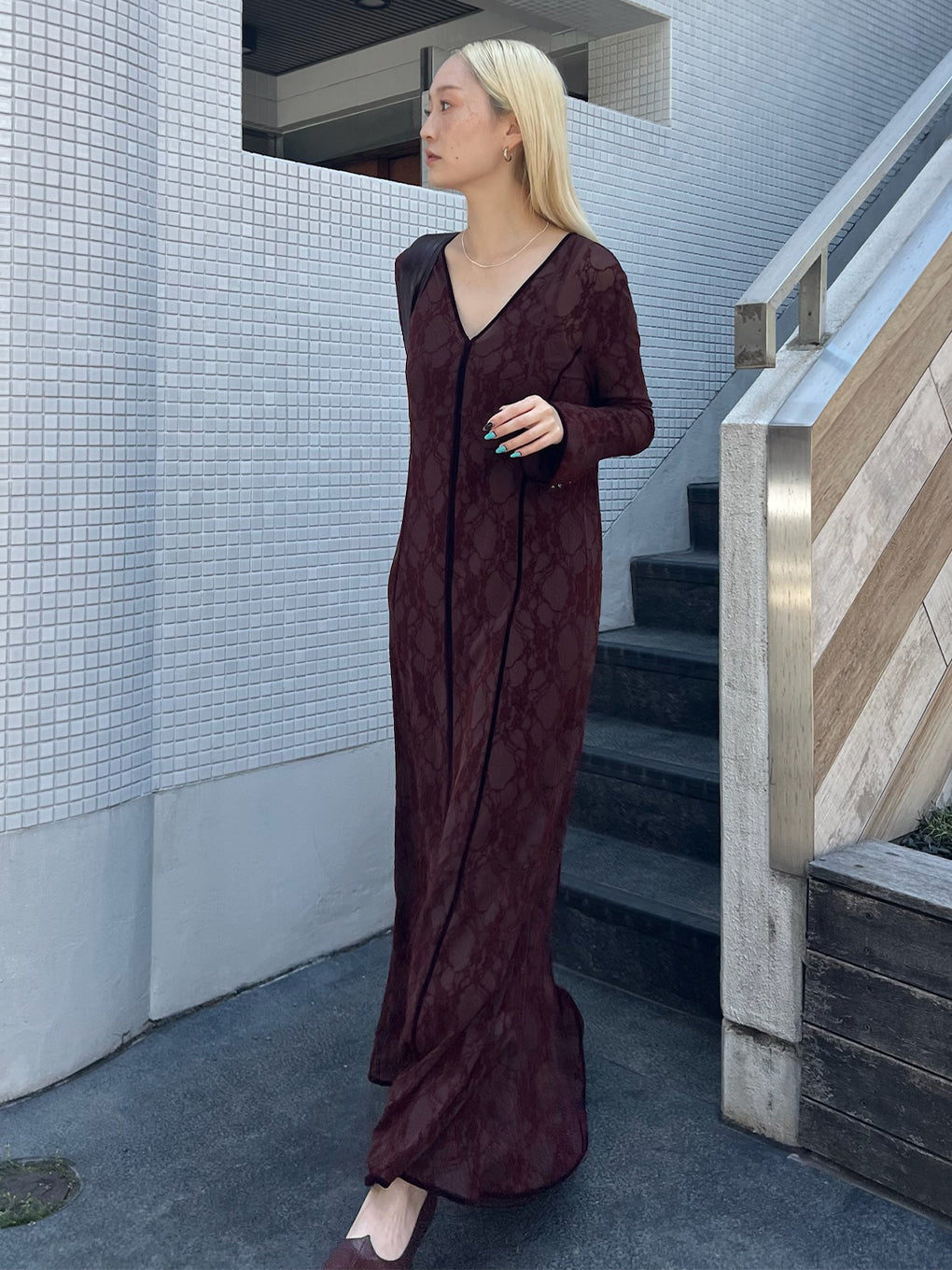 SHEER FLOCKY MERMAID DRESS