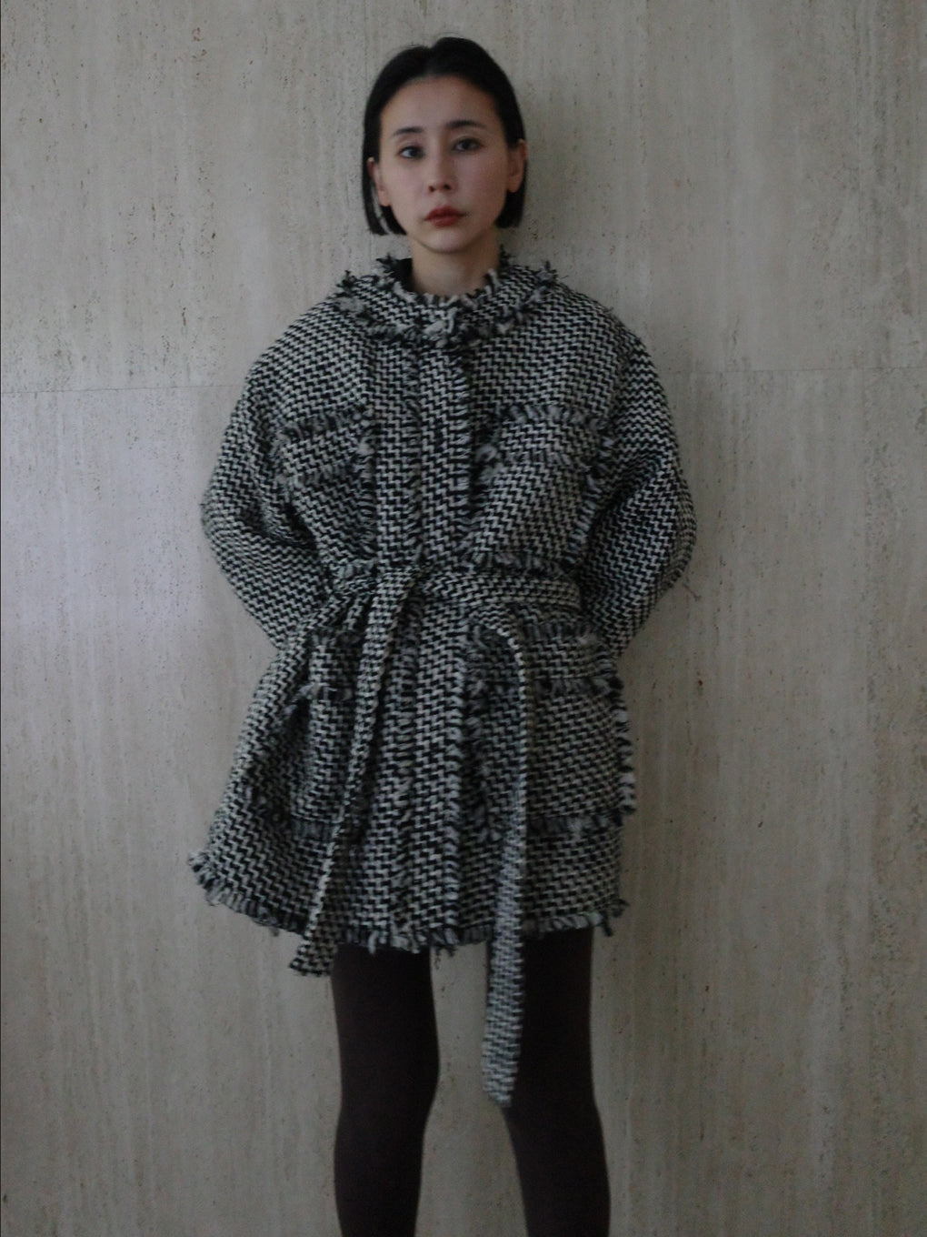 TWEED FRINGE MEDIUM JACKET