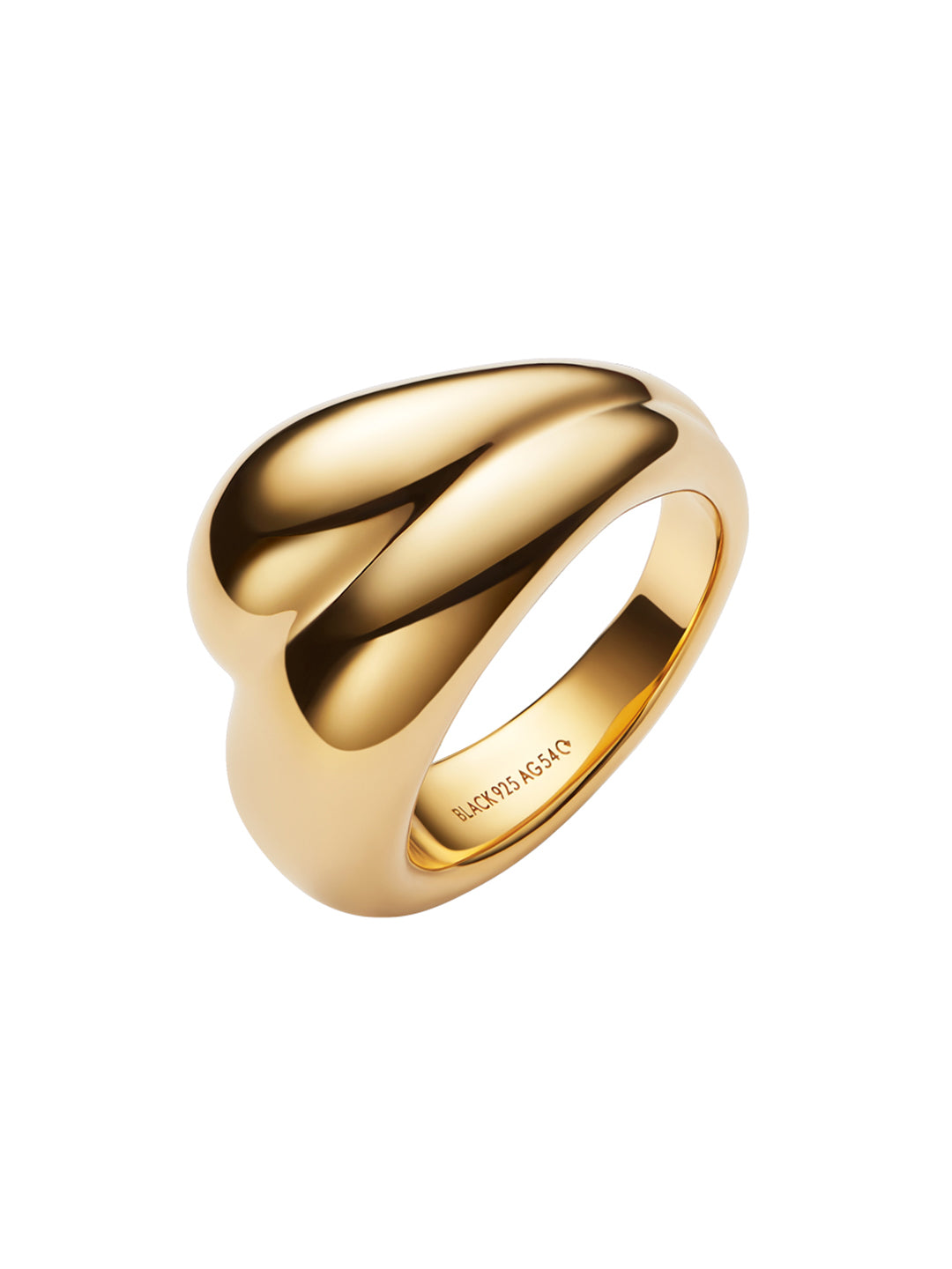 MARIA BLACK Tryvann Trail Ring Goldplate Silver