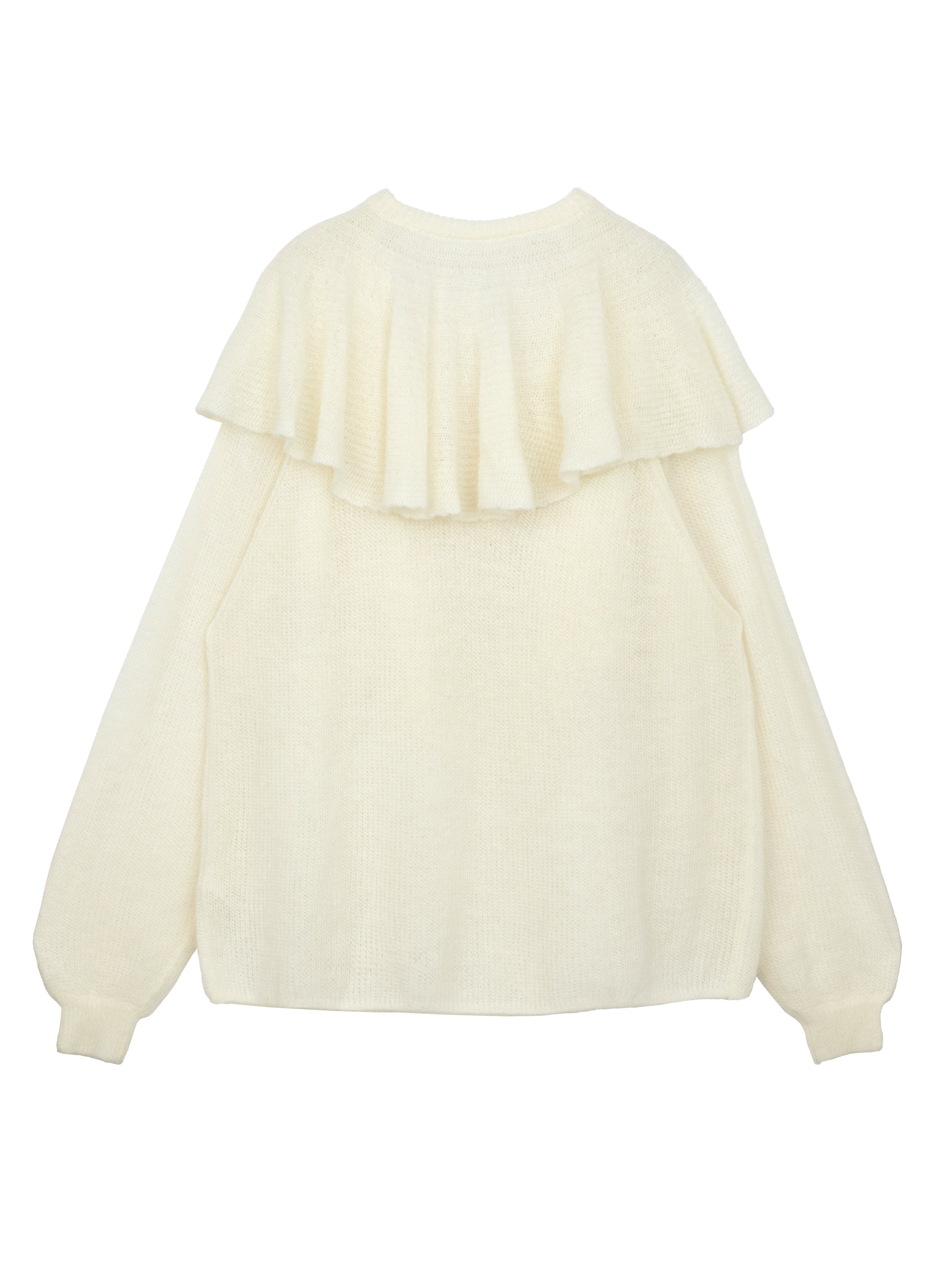 LOOSE FRILL KNIT TOP