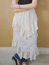 MEDI TROMPE L’OEIL RUFFLE SLIT SKIRT