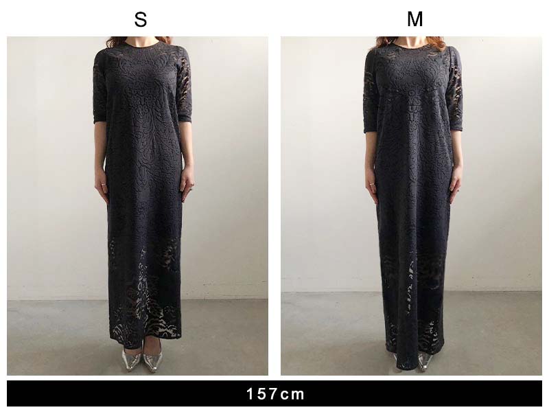 JACQUARD RUSSELL LACE DRESS Mサイズアメリヴィンテージ