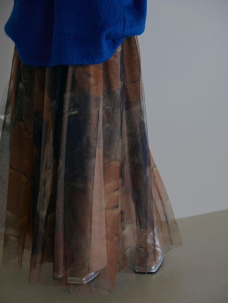 新品 ameri UND GYPSUM ART TULLE SKIRT アメリ ロングスカート スカート レディース 直送注文