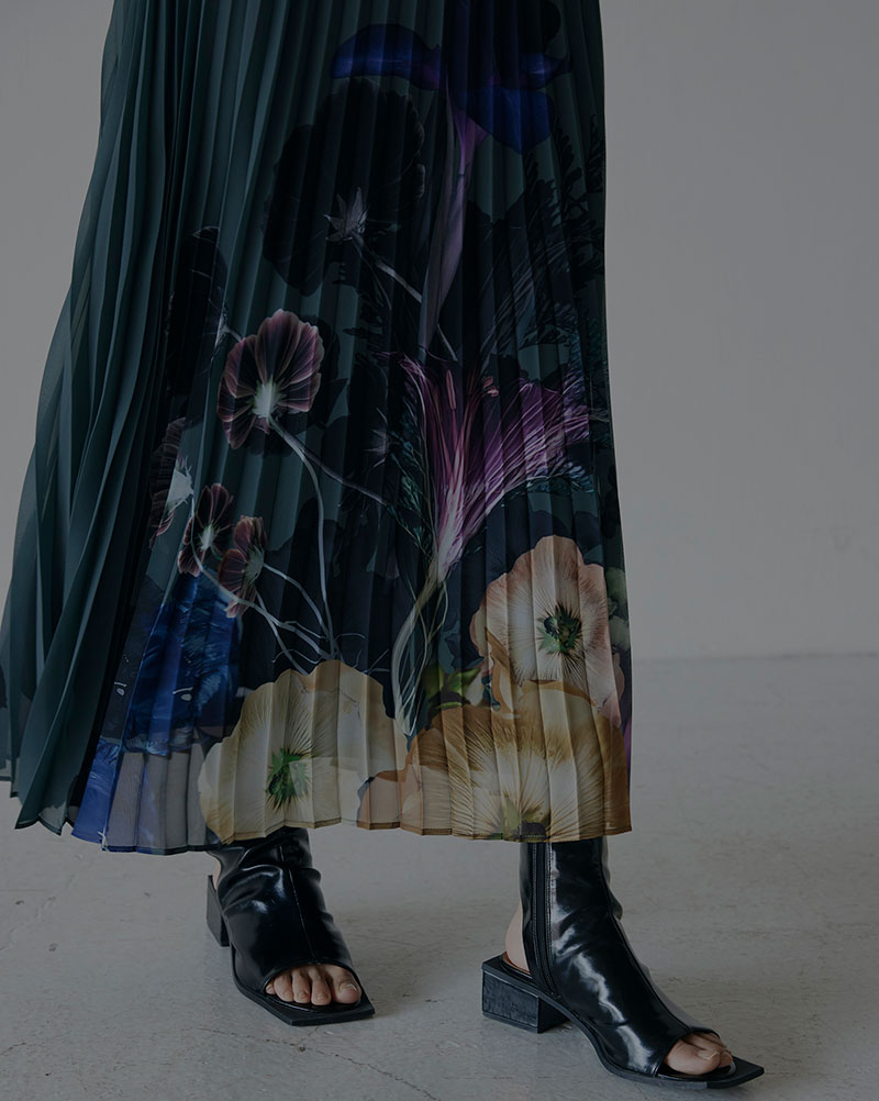 AMERI VINTAGECOCO FLOWER SK - ロングスカート